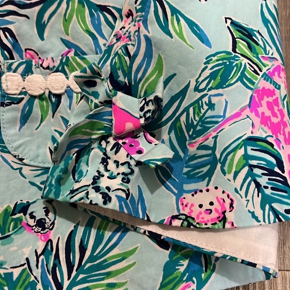 Lilly Pulitzer Shift Dress Seasalt Blue Barking Up The Palm Tree size 6-12M - Picture 8 of 8